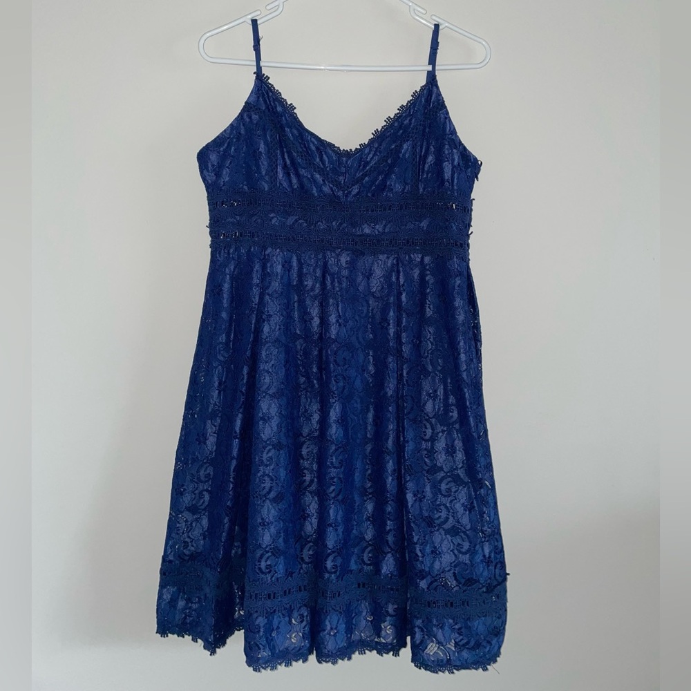 Deep Blue NSR Lace Dress